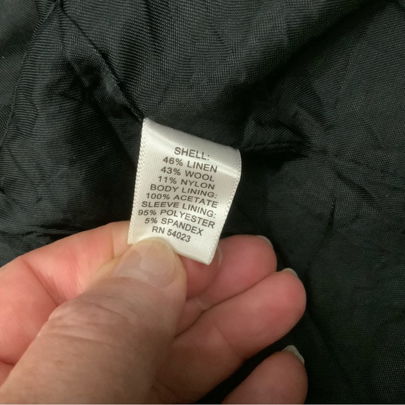 Banana Republic Womens Sz 6 Linen Wool Blend Blazer Houndstooth 
Brown Blue Tan - Picture 9 of 15